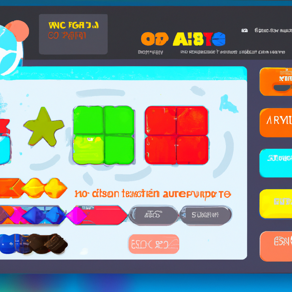 Level editor canvas with neon tiles